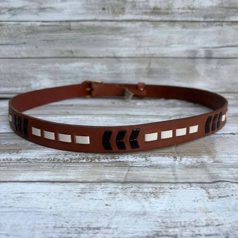 Fossil Leather Belt Size L 36.5